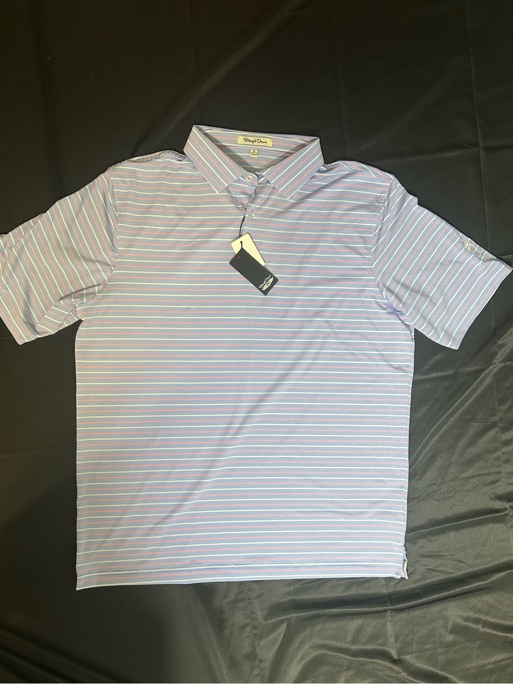 NWT Men’s Stripe Performance Polo by Straight Down